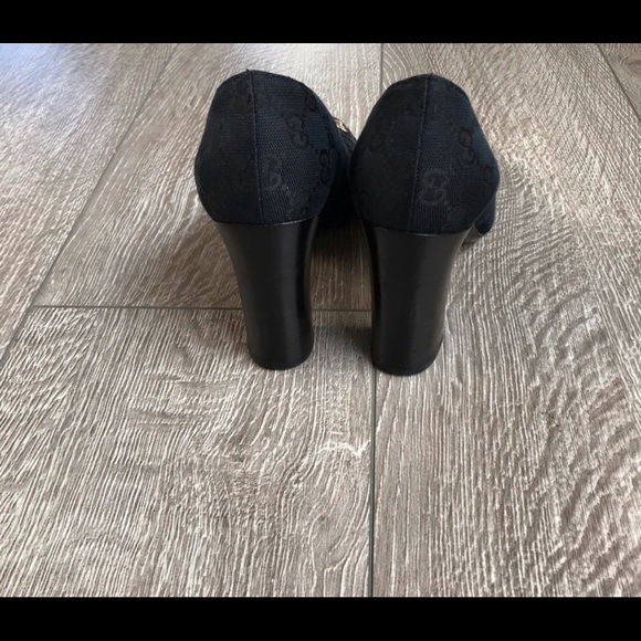 Gucci horsebit GG Monogram heels - Picture 4 of 6